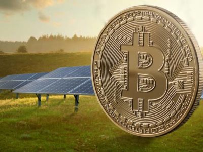 bitcoin vert panneau solaire